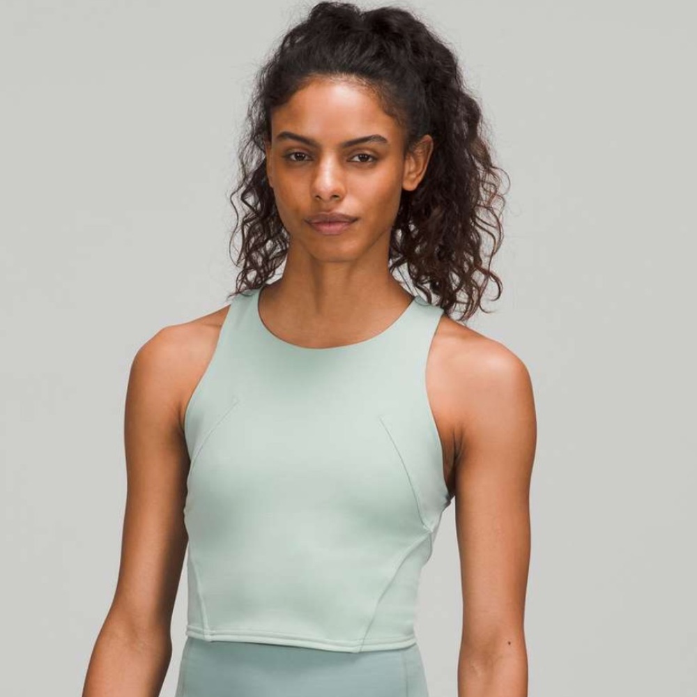 Invigorate tank- silver blue